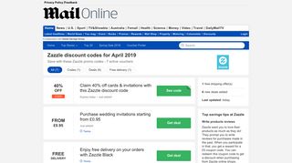 Zazzle discount code - 20% OFF in February - Daily Mail