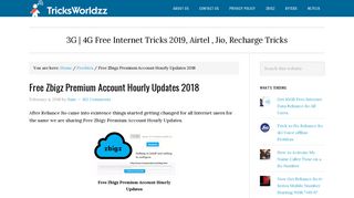 Free Zbigz Premium Account Hourly Updates 2018 - TricksWorldzz
