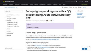 Set up sign-up and sign-in with a QQ account using Azure Active ...