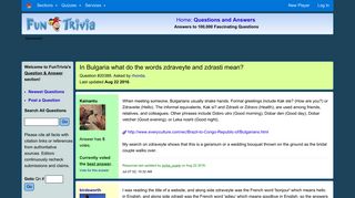 In Bulgaria what do the words zdraveyte and zdrasti mean? - Fun ...