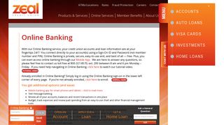 Online Banking | Zeal Credit Union - Codigo