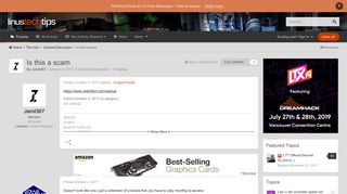 Is this a scam - General Discussion - Linus Tech Tips