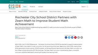 Rochester City School District Partners with Zearn Math to Improve ...