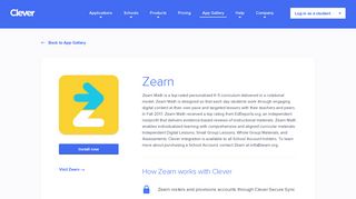 Zearn - Clever application gallery | Clever