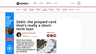 Zebit: the prepaid card that's really a short-term loan - Lovemoney