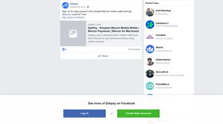 Zebpay - Sign up for early access to the simplest Bitcoin... | Facebook