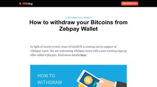 Step by step guide on how to withdraw your Bitcoins from Zebpay wallet