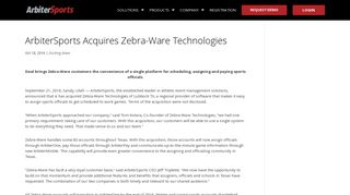 ArbiterSports Acquires Zebra-Ware - Learn More About the Exciting ...