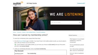 How can I cancel my membership online? - Audible