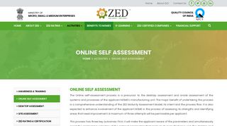 Online Self Assessment | ZED - Zero Defect Zero Effect