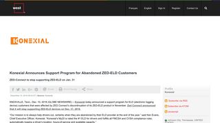 Konexial Announces Support Program for Abandoned ZED-ELD ...