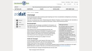 Userpage < ZEDAT < ZEDAT - Hochschulrechenzentrum