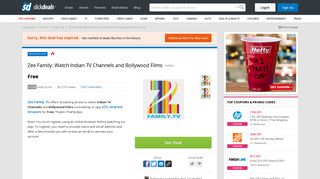 Zee Family: Watch Indian TV Channels and Bollywood Films - Slickdeals