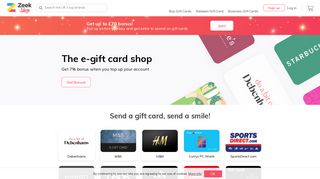 ZeekShop: Buy Gift Cards Online - Choose From Loads of Top UK ...