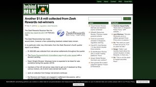 Another $1.8 mill collected from Zeek Rewards net-winners