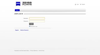 User Log In - Carl Zeiss Sports Optics