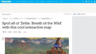 Spoil all of 'Zelda: Breath of the Wild' with this cool interactive map