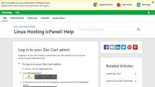 Log in to your Zen Cart admin | Linux Hosting (cPanel) - GoDaddy ...