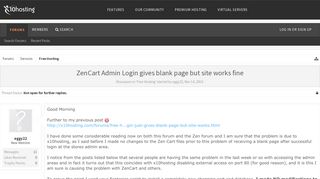 ZenCart Admin Login gives blank page but site works fine ...