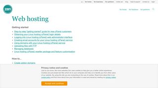 Web hosting | Help and support - Zen Internet