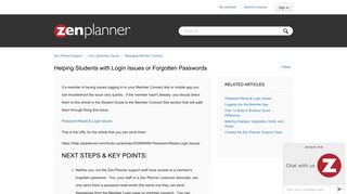 Helping Students with Login Issues or Forgotten Passwords – Zen ...