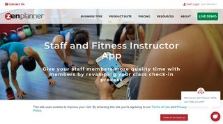Staff and Fitness Instructor App - Zen Planner