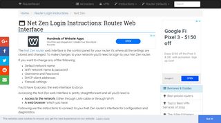Net Zen Login: How to Access the Router Settings | RouterReset