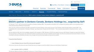DUCA Credit Union Ltd. - DUCA's partner in Zenbanx Canada ...