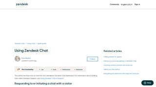 Using Zendesk Chat – Zendesk Chat