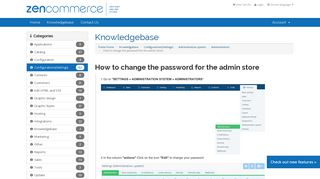How to change the password for the admin store ... - Zencommerce