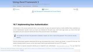 Implementing User Authentication – Using Zend Framework 3