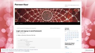 Login and signup in zend framework | Parveen Kaur