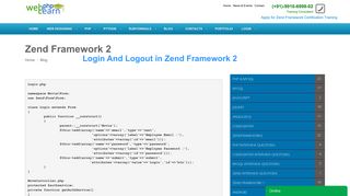 Login And Logout in Zend Framework 2 - Php