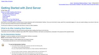 Getting Started with Zend Server