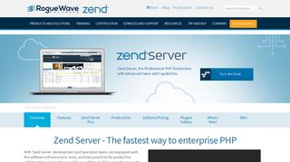 Zend Server - The fastest way to enterprise PHP