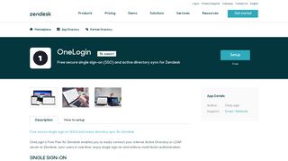 OneLogin App Integration with Zendesk Support