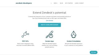 Zendesk Developer Portal