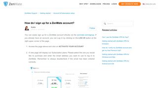 How do I sign up for a ZenMate account? – ZenMate Support - Zendesk
