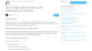 SSO (Single Sign-On) Set-Up for Administrators & FAQ's – ZenQMS