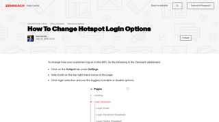 How To Change Hotspot Login Options – Zenreach Help Center