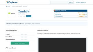 Zenshifts Reviews and Pricing - 2019 - Capterra