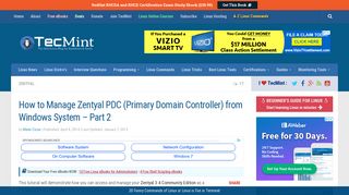 How to Manage Zentyal PDC (Primary Domain Controller) from ...