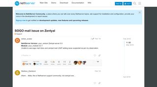 SOGO mail issue on Zentyal - Support - NethServer Community