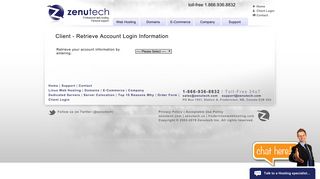 Client - Retrieve Account Login Information » Zenutech
