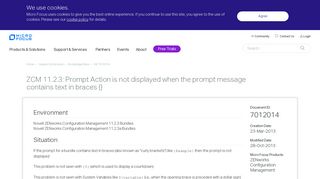 Support | ZCM 11.2.3: Prompt Action is not displayed when the prompt ...