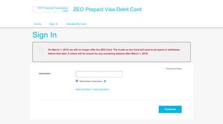 ZEO Prepaid Visa Debit Card - Sign In - visaprepaidprocessing.com