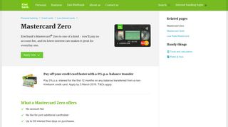 Mastercard Zero | Credit cards | Kiwibank