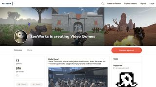 ZeoWorks is creating Video Games | Patreon