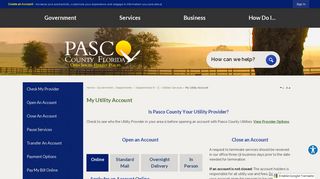 My Utility Account | Pasco County, FL - Official Website