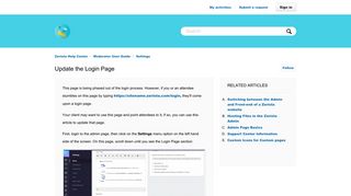 Update the Login Page – Zerista Help Center